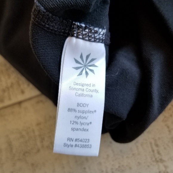 Athleta Black Crop Leggings Stripe Side - Picture 8 of 8